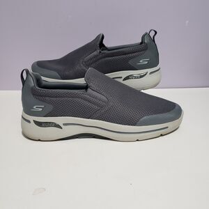 Skechers  Air Cooled Arch Fit Gray Men's Slip Comfortable Shoes Sz 11